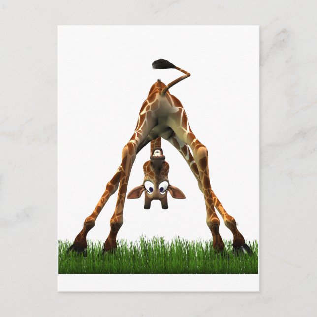 Boo! Sagt Olympia Giraffe. Postkarte (Vorderseite)