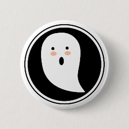 Boo! Schaltfläche Halloween Ghost Pinback Button