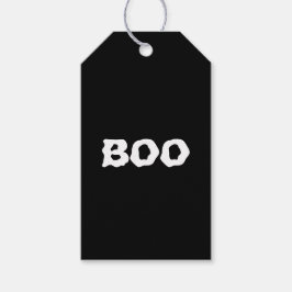 Boo Schwarz-Weiß-Spott Halloween-Favoriten Geschenkanhänger