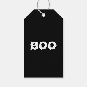 Boo Schwarz-Weiß-Spott Halloween-Favoriten Geschenkanhänger