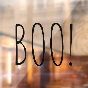 Boo-schwarze spooky typografie lustig niedlich Hal Fensteraufkleber