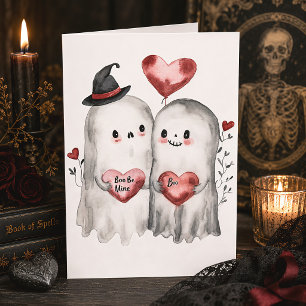 Boo sei mein Süßer spooky Geist Valentinstag Karte