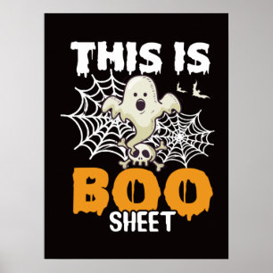 Boo Sheet Halloween-Dekoration Lustiges Gespenst P Poster