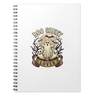 Boo Sheet Liebhaber Halloween Geister Mond Flederm Notizblock