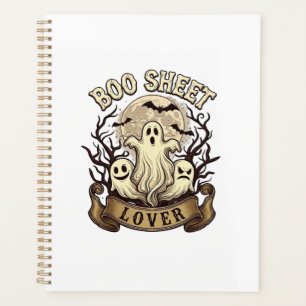 Boo Sheet Liebhaber Halloween Geister Mond Flederm Planer