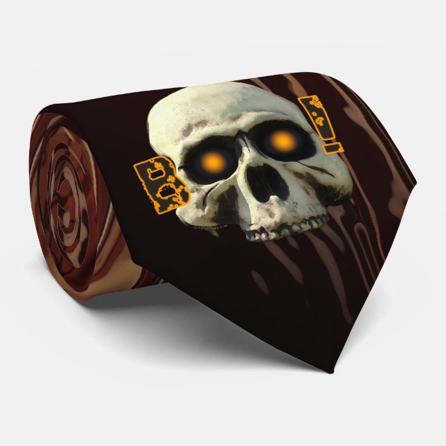 Boo Skull Krawatte (Gerollt)