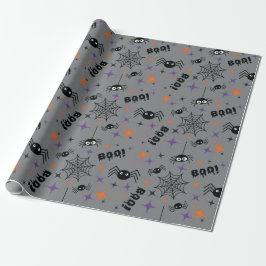 Boo! Spider Cobweb Spooky Nahtloses Wrapping Paper Geschenkpapier