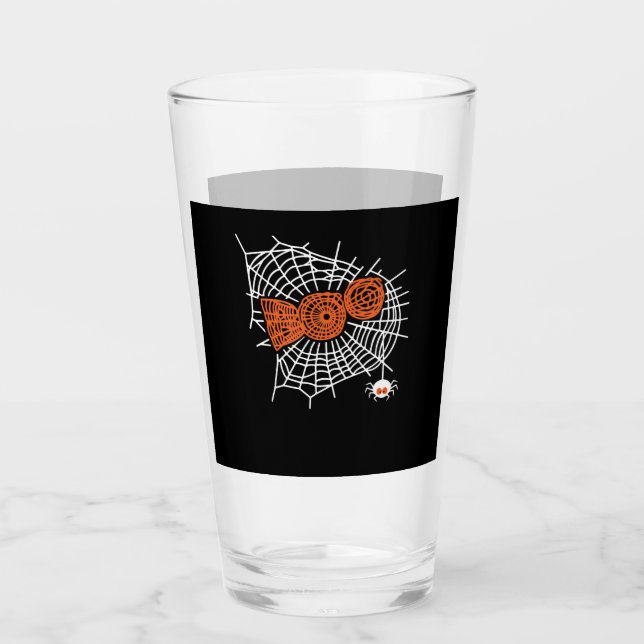 Boo Spider Web Funny Niedlich Spider Web Grafik Glas (Vorderseite)