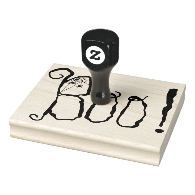 Boo! | Spider Web | Halloween Gummistempel (Stempel)