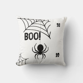 BOO! Spider & Web Halloween Throw Pillow Kissen
