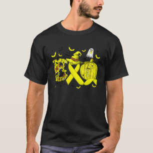 Boo Spina Bifida Gelbes Band Gespenst Hexe Kürbis T-Shirt