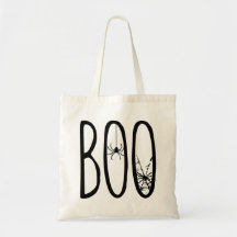 Boo-Spinne und Spinnennetz Gruselige Halloween-Ein
