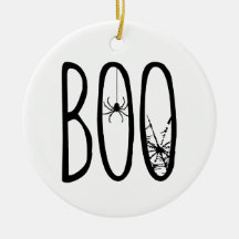 Boo-Spinne und Spinnennetz Gruselige unheimliche H