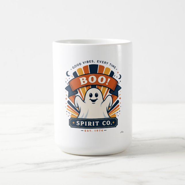 Boo Spirit Co. Geist Langarmshirt Kaffeetasse (Mittel)