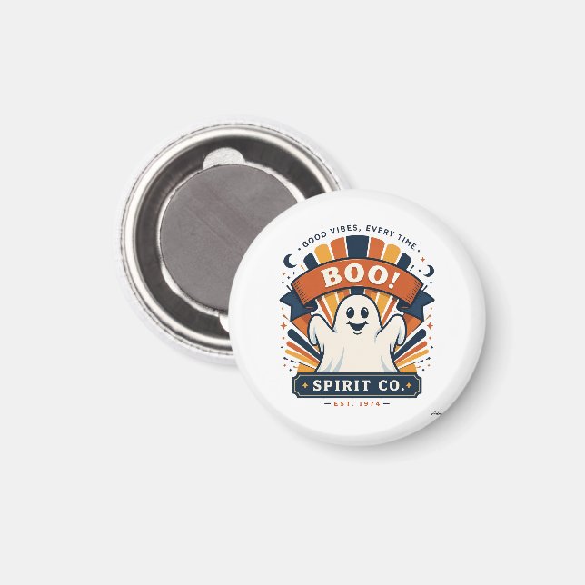 Boo Spirit Co. Geist Langarmshirt Magnet (Vorderseite/Rückseite)