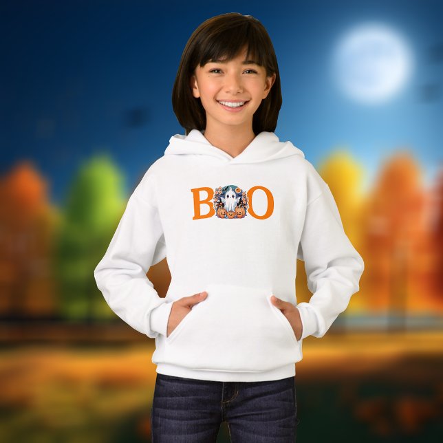 Boo Spooktacular Niedlich Halloween Hoodie für Mäd (🎃 Spooktacular Style: Cute Halloween Hoodie for Girls! 👻)