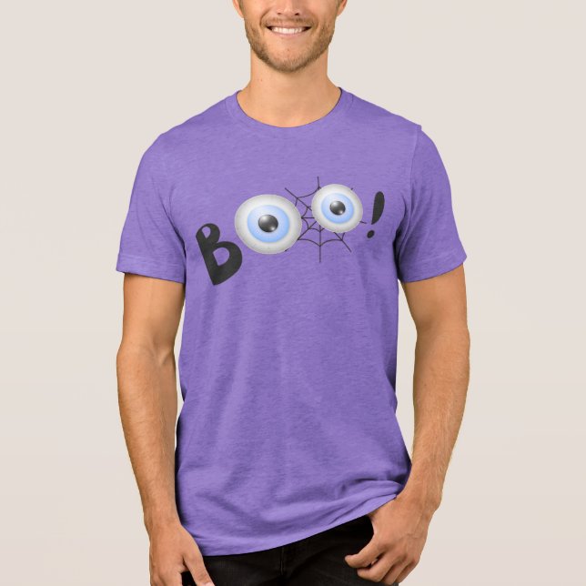 Boo Spooky Eyeballs | Halloween Tri-Blend Shirt (Vorderseite)
