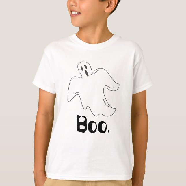 Boo! Spooky Ghost Halloween Kostüm Party T-Shirt (Vorderseite)