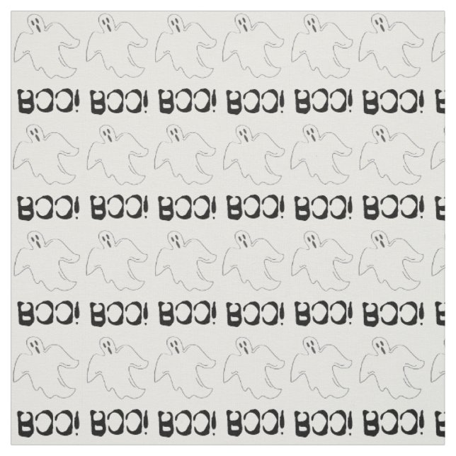 Boo! Spooky Halloween Ghost Spuk House Stoff (Muster)
