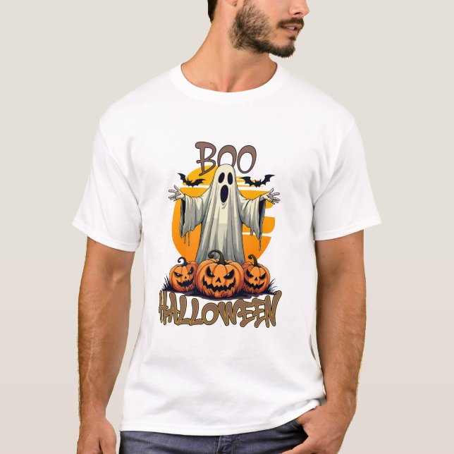 Boo Spooky Pumpkin Haunt T-Shirt (Vorderseite)