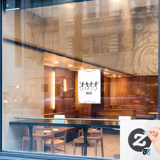 BOO! - Spuk Halloween-Skull-Tanz Fensteraufkleber (Von Creator hochgeladen)