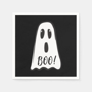 BOO! Spukig süße Halloween-Geisterkostümparty Serviette