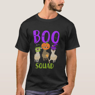 Boo Squad Halloween Crew Funny llama beängstigend T-Shirt