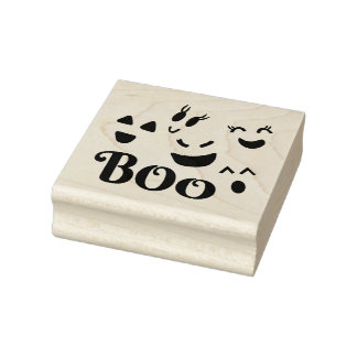 Boo Süße Verspielte Halloween-Geister-Gesicht Gummistempel