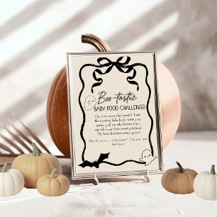 Boo-tastisches Babybrei-Challenge-Spiel-Schild Einladung