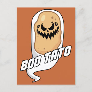 Boo-Tato Spooky Potato Food Halloween Postkarte