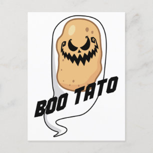 Boo-Tato Spooky Potato Food Halloween Postkarte