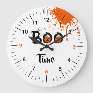 Boo-Team lustiges Halloween Große Wanduhr