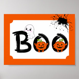 Boo-Team lustiges Halloween Poster