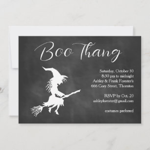 Boo Thang Flying Hexe Cloudy Halloween-Party Einladung