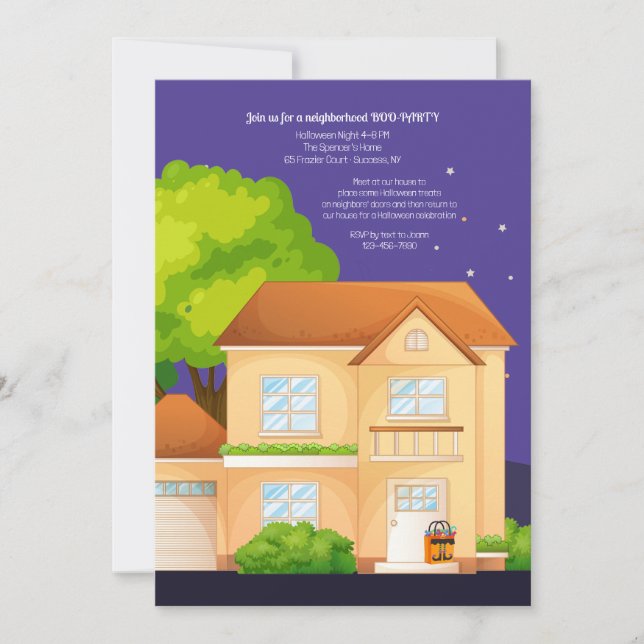 Boo the Neighbors Halloween Einladung (Vorderseite)
