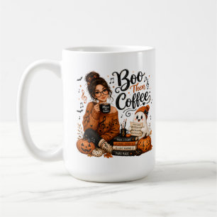 Boo Then Coffee Gruseliger Halloween-Musiklehrer-B Kaffeetasse