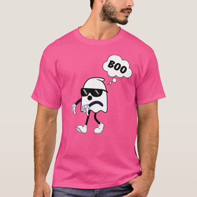 Boo - Thumbs Down Cool Ghost Meme Funny Halloween T-Shirt (Vorderseite)