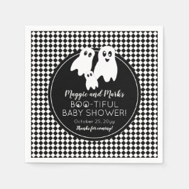 BOO - TIFUL Baby Dusche BW Halloween Vielen Dank Serviette