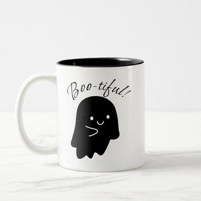 Boo-tiful Ghost Mug Zweifarbige Tasse (Links)
