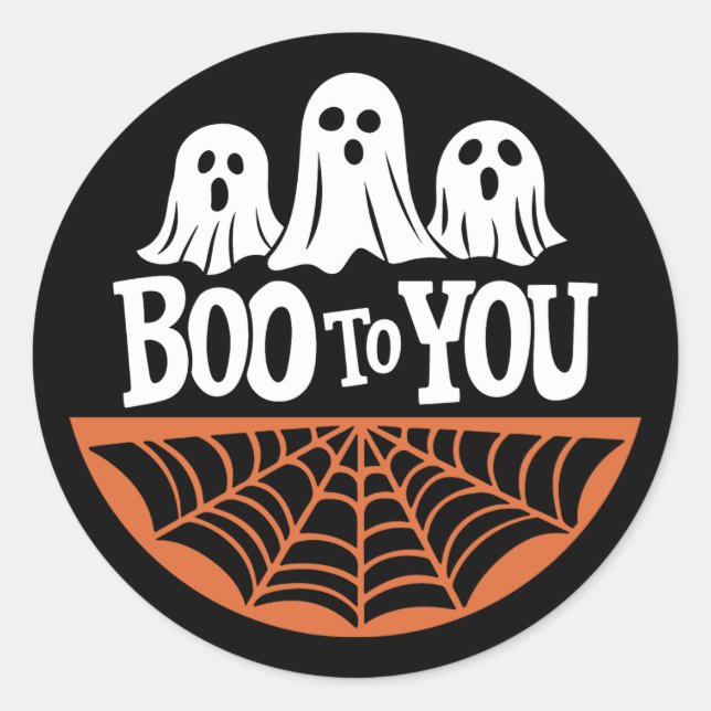 Boo to You Ghost Sticker (Vorderseite)