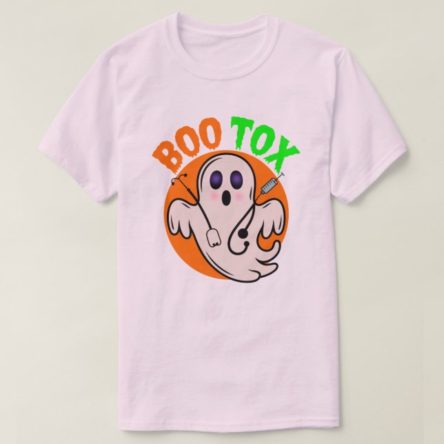 Boo Tox Nurse Ghost Halloween Medical Ghost Art T-Shirt (Design vorne)
