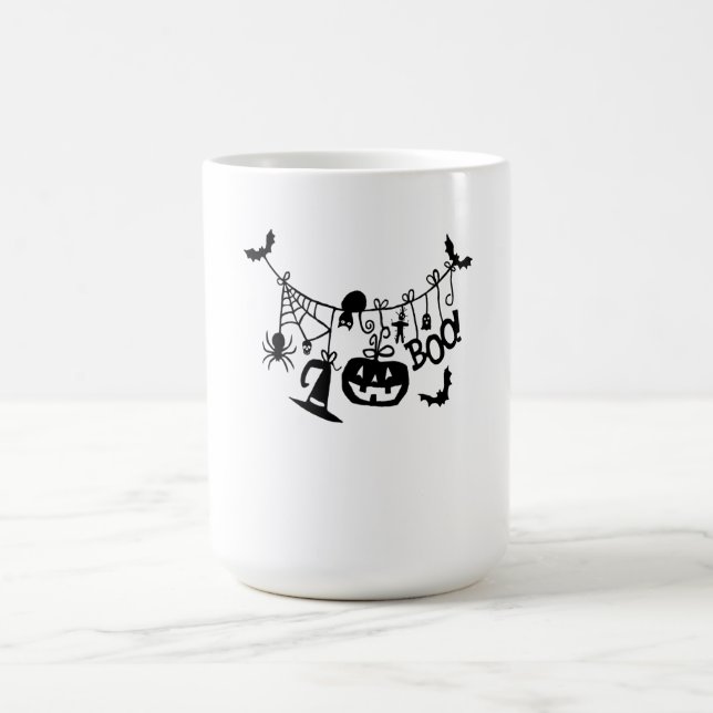 Boo Trick oder Treat Halloween-Fledermäuse, Pumpki Verwandlungstasse (Zentrum)