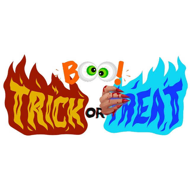 Boo-Trick oder Treat Poster (Eerie phantoms linger, seeking restless souls.)
