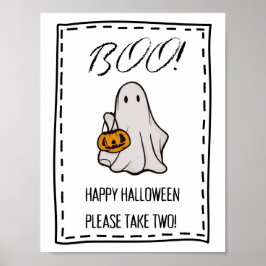 Boo! Trick oder Treten Candy Bowl Schild Bitte neh