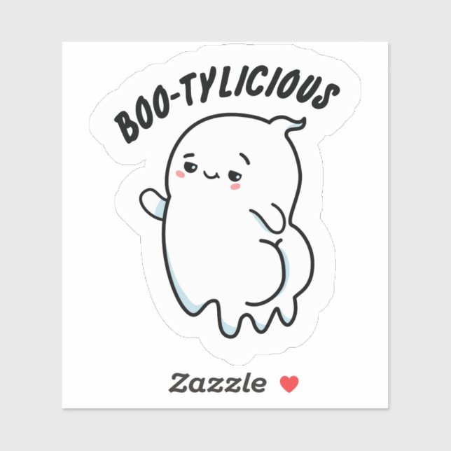 Boo-tylicious Ghost Vinyl Sticker (Blatt)