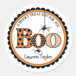 BOO und Spiders Halloween Leckerei Stickers