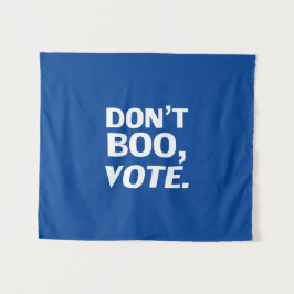 "Boo, vote" Halloween-Wahl blau Wandteppich
