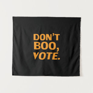 "Boo, vote" Halloween-Wahlorange Wandteppich