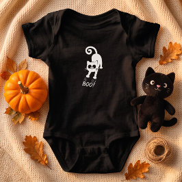 Boo Weiße Katze Halloween Baby Strampler