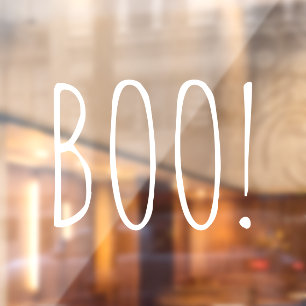 Boo-weiße spooky Typografie lustig niedliche Hallo Fensteraufkleber